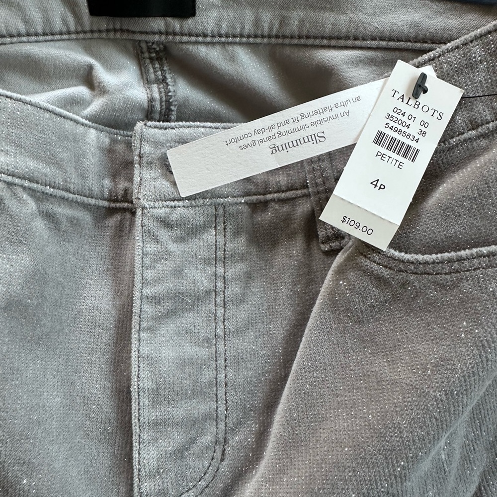 Talbots Sparkling Gray Corduroy Jeggings